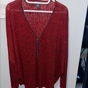 🎄Chelsea & Theodore Textured Red Knit Top